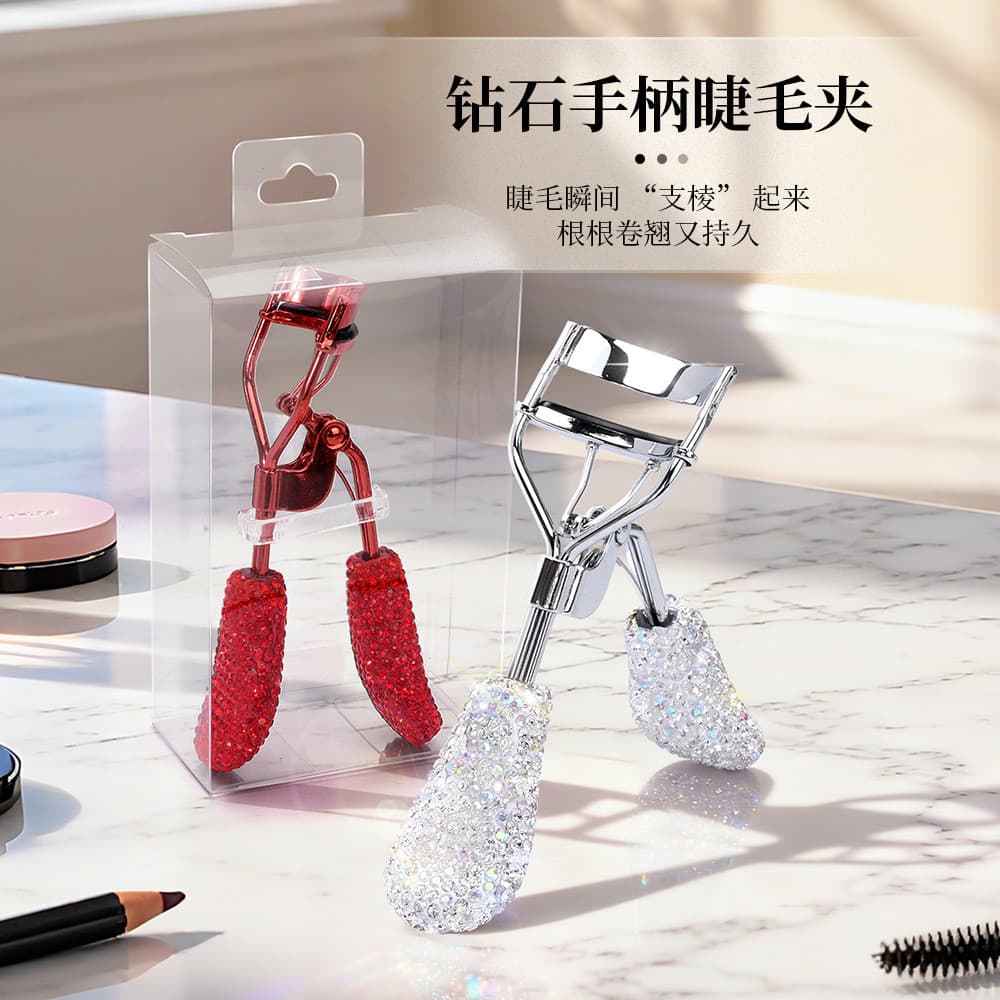 2026 novo estilo Nilance diamante cílios modelador Natural Curling luz luxo portátil diamante lidar com grande angular c