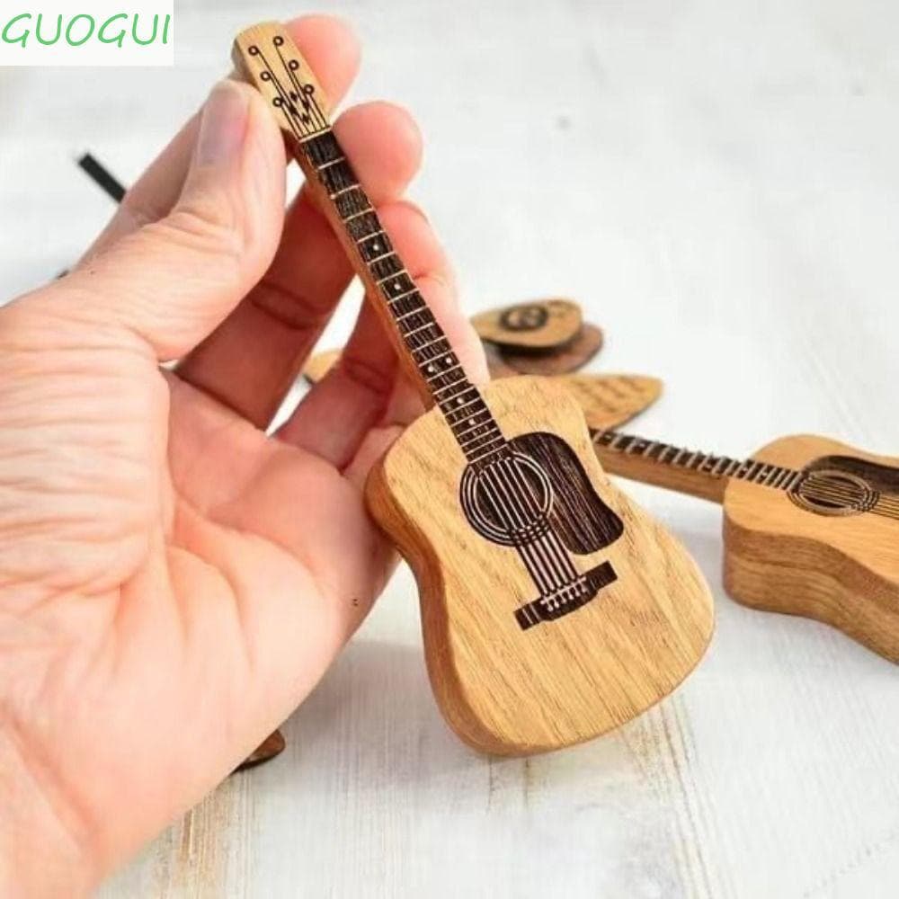 Caixa De Palheta De Guitarra GUOGUI , Armazenamento De Palhetas Em Formato De Material , Suporte Tamanho Portátil