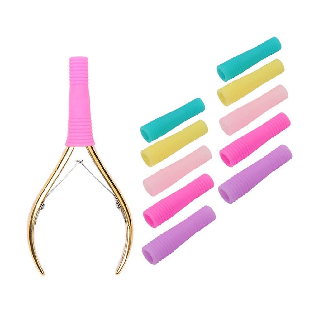 12 Peças de Capas Protetoras de Silicone para Alicate de Cutícula, para Ferramentas de Manicure e Pedicure, Tesoura de C