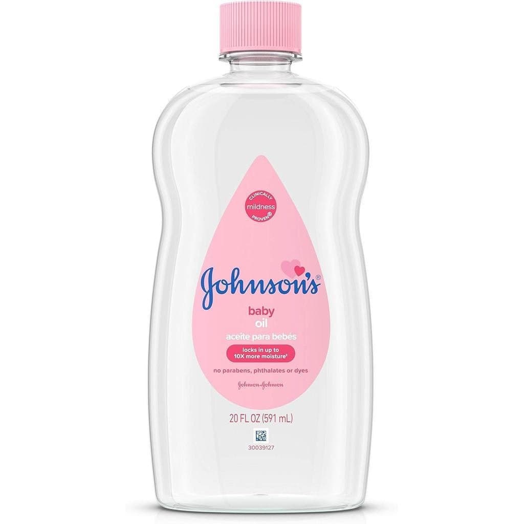 Óleo Johnson's Baby, Óleo Mineral Puro para Ajudar a Prevenir a Perda de Umidade em Bebês e Crianças, Óleo Suave para Ma