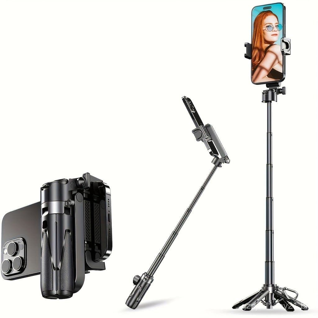 Mini Bastão de Selfie Portátil com Tripé e, Cabo Extensível 3 em 1 de Tamanho Compacto, Inclui 2 Cold Sh
