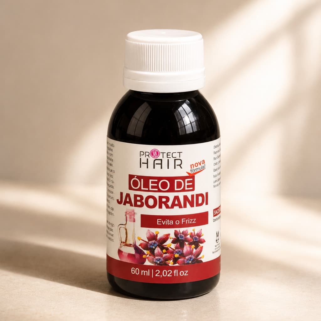 Óleo Vegetal de Jaborandi 60ml para umectação capilar Protect Hair