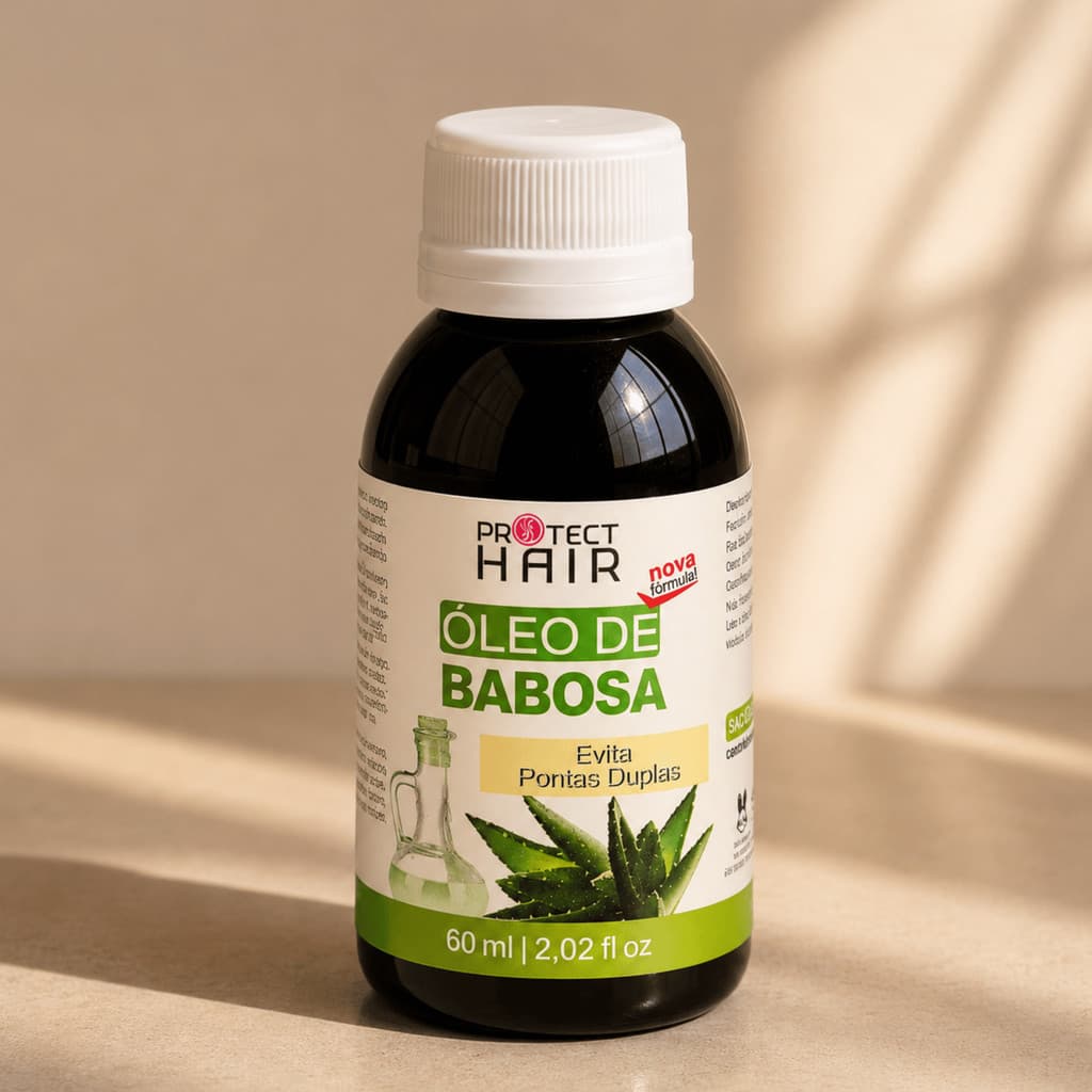 Óleo Vegetal Babosa 60ml para umectação capilar Protect Hair