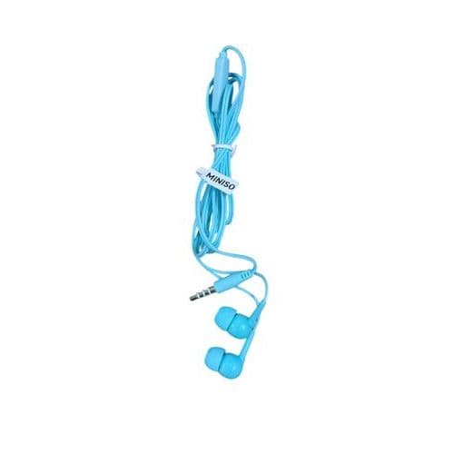 Fone Ouvido Com Fio Headphone Azul Claro Estojo Organizador Áudio Qualidade Conector P2 Compatível