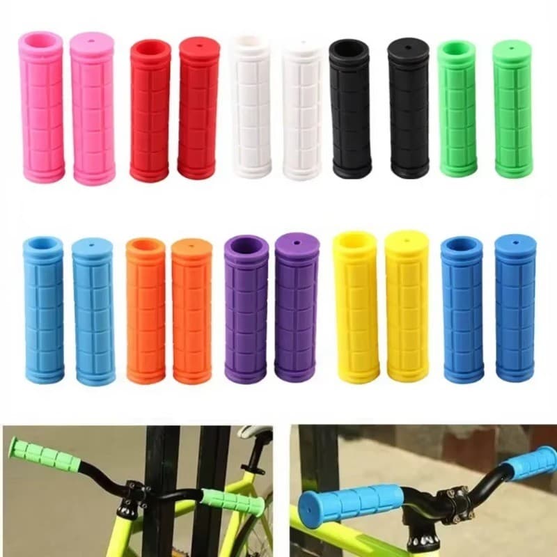1 Par De Apertos De Guiador De Bicicleta Anti-skid Barra De Borracha Cobre Engrenagem Fixa BMX MTB Mountain Bike Acessór