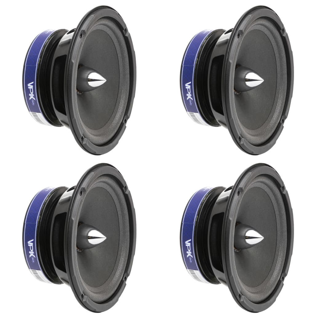 Kit com 4 Alto Falante QVS 6 Polegadas 6-24VPK Triaxial 300w rms Para Carros Picapes Suvs