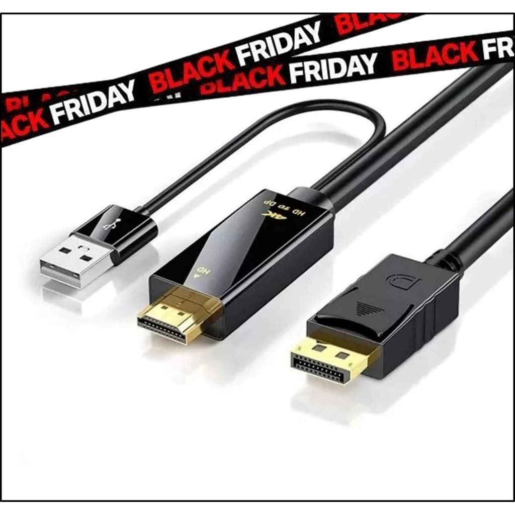 Cabo Adaptador Hdmi Para Displayport 4k Comprimento 1.8 Metros