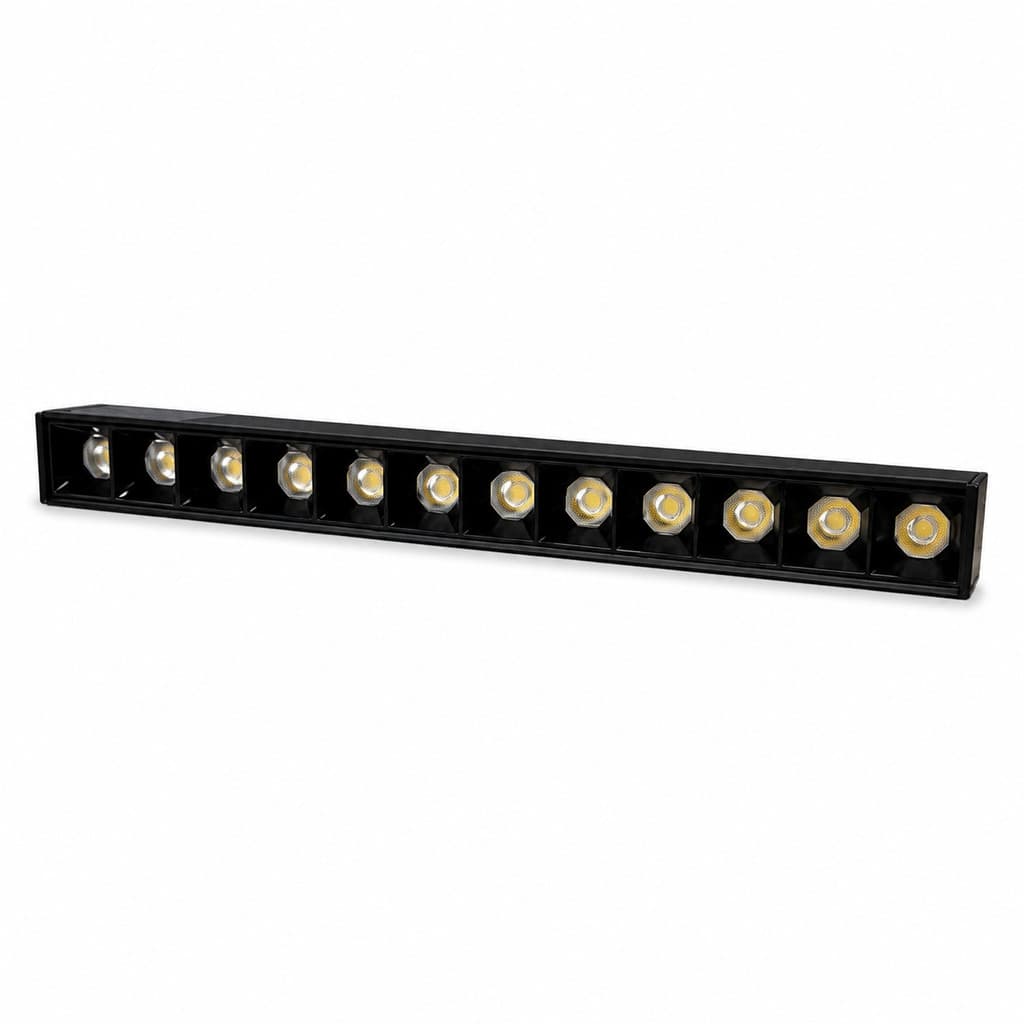 Spot Led Fixo Trilho Magnetico Linear Preto 15W 3000K