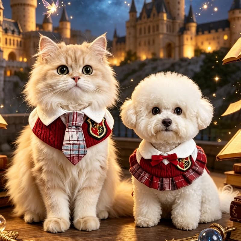 Moda Pet Academia Estilo Colarinho Vestido De Gato Gravata Cachorro Babado Saia Borda Pescoço