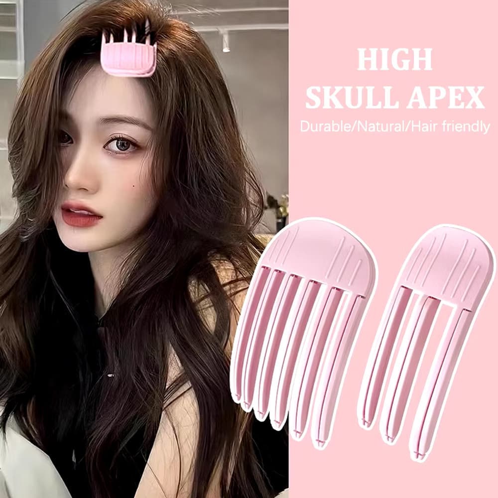 2 pçs/Set pente de cabelo ferramentas estilo cabeleireiro dedicado raízes de cabelo gordo fofo franja clipe