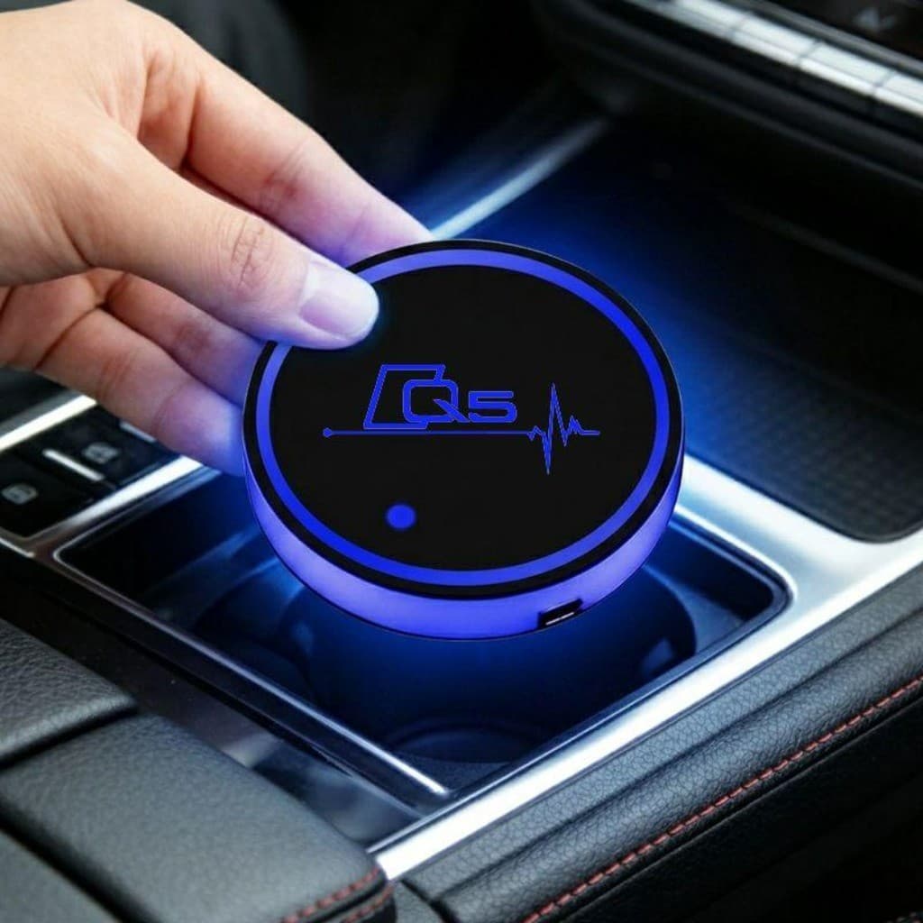 7 Cores À Prova D'água Porta Copos Iluminado Artigos Automotivos For Audi Q5 Sportback Quattro S Line TFSI