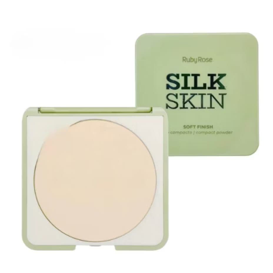 Pó Compacto Ruby Rose Silk Skin Soft Finish Acqua HB-T1400-1