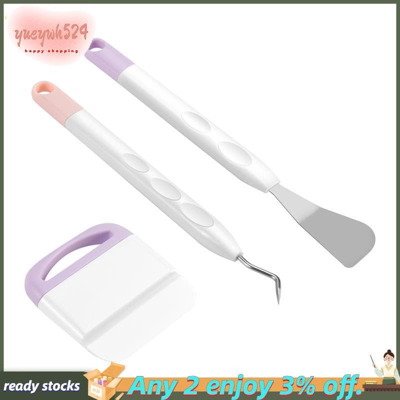 3 Pçs Ferramentas De Capina De Vinil , Ferramenta Para Com Gancho Weeder Perfuração Kit De Alegria