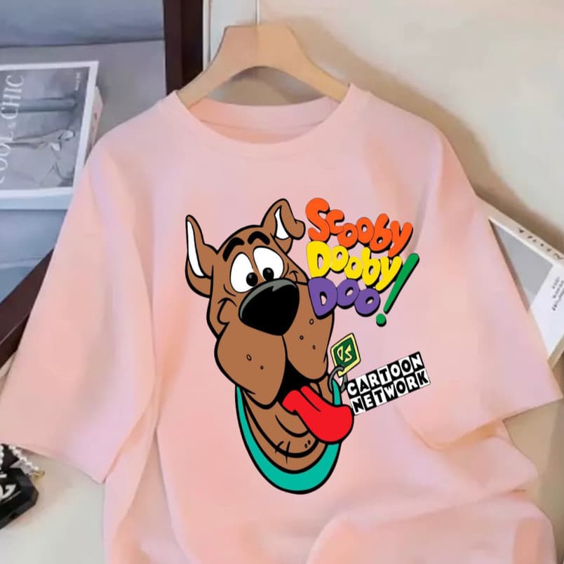 Camiseta Feminina Scooby Cartoon 100% Algodão Moda Casual Urbana