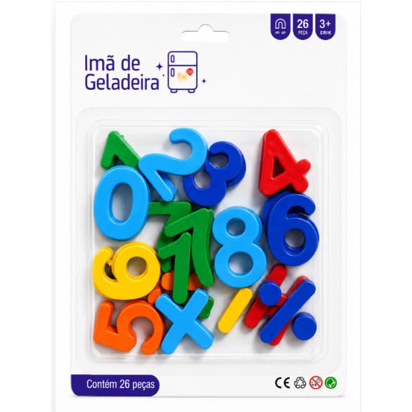 Ímãs de Geladeira Magnéticos Números Educação Infantil Monte