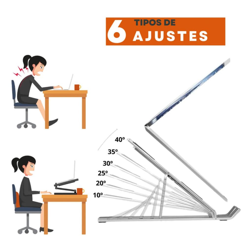 Base Suporte Ergonômico Ajustável Notebook Tables Dobrável