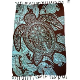Canga saida de praia viscose turtle full