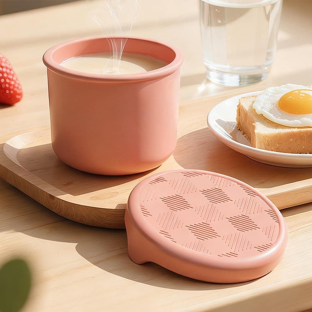 Tigela de Silicone para Sopa, Recipiente à Prova de Vazamentos para Porções Individuais, Seguro para Micro-ondas e Freez