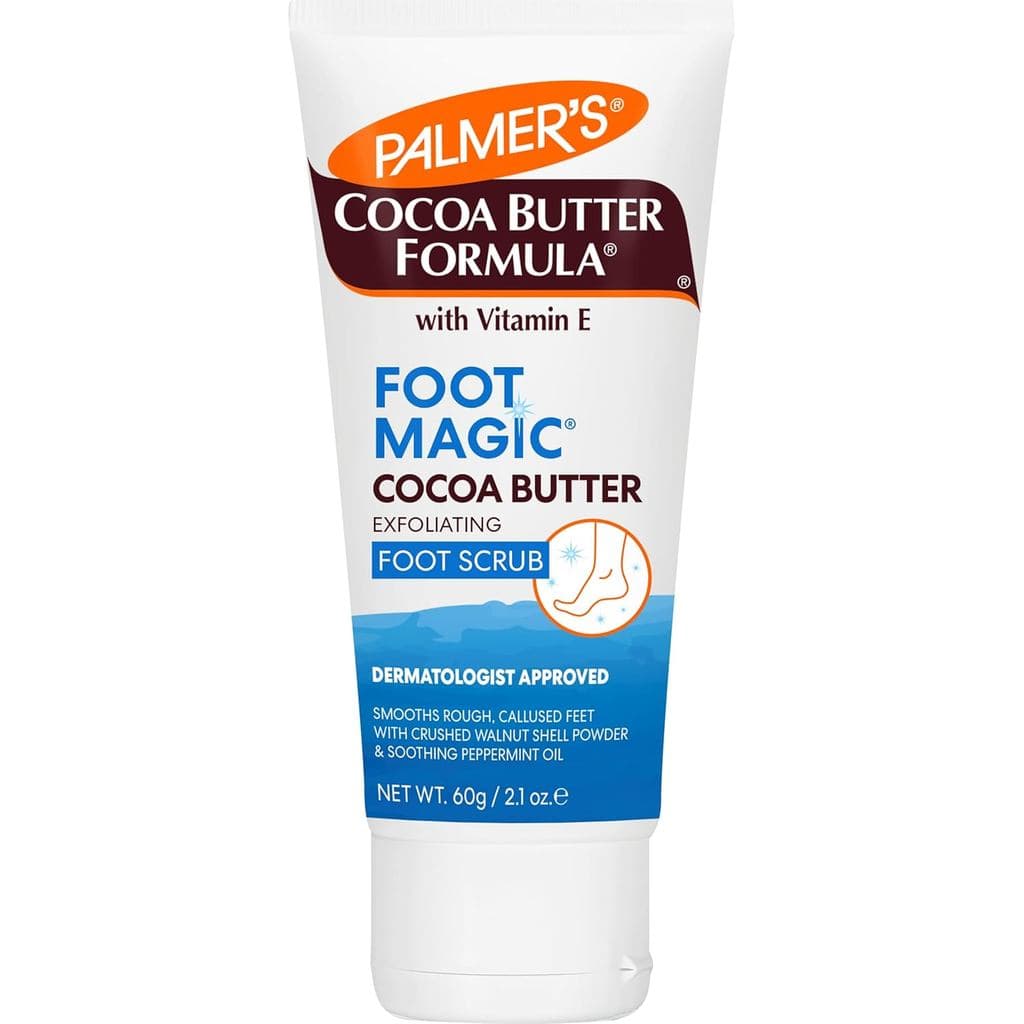 Palmer's Cocoa Butter Formula Foot Magic Esfoliante para os Pés com Vitamina E para Pés Secos e Rachados, Usar com Esfol