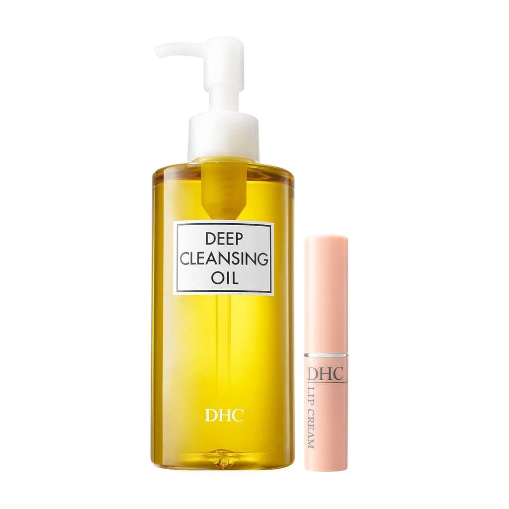 Óleo de Limpeza Profunda e Creme Labial DHC, Óleo de Limpeza Facial, Removedor de Maquiagem, Hidratante, Suavizante, Liv