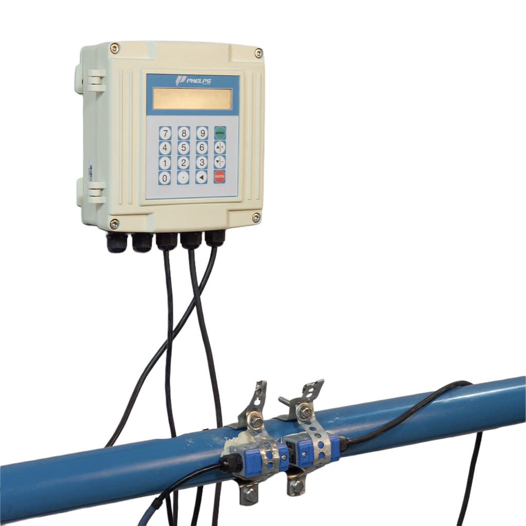 Medidor de Vazão Ultrassônico Industrial Tubos 300 a 6.000mm