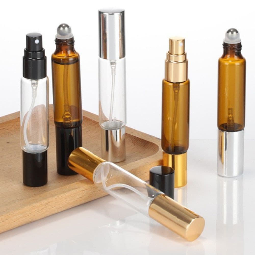 Garrafa De Vidro NEDFS , Duas Cabeças Com Capacidade De 10ml , Engarrafamento De Cabeça Dupla Bola De Rolamento Vazia