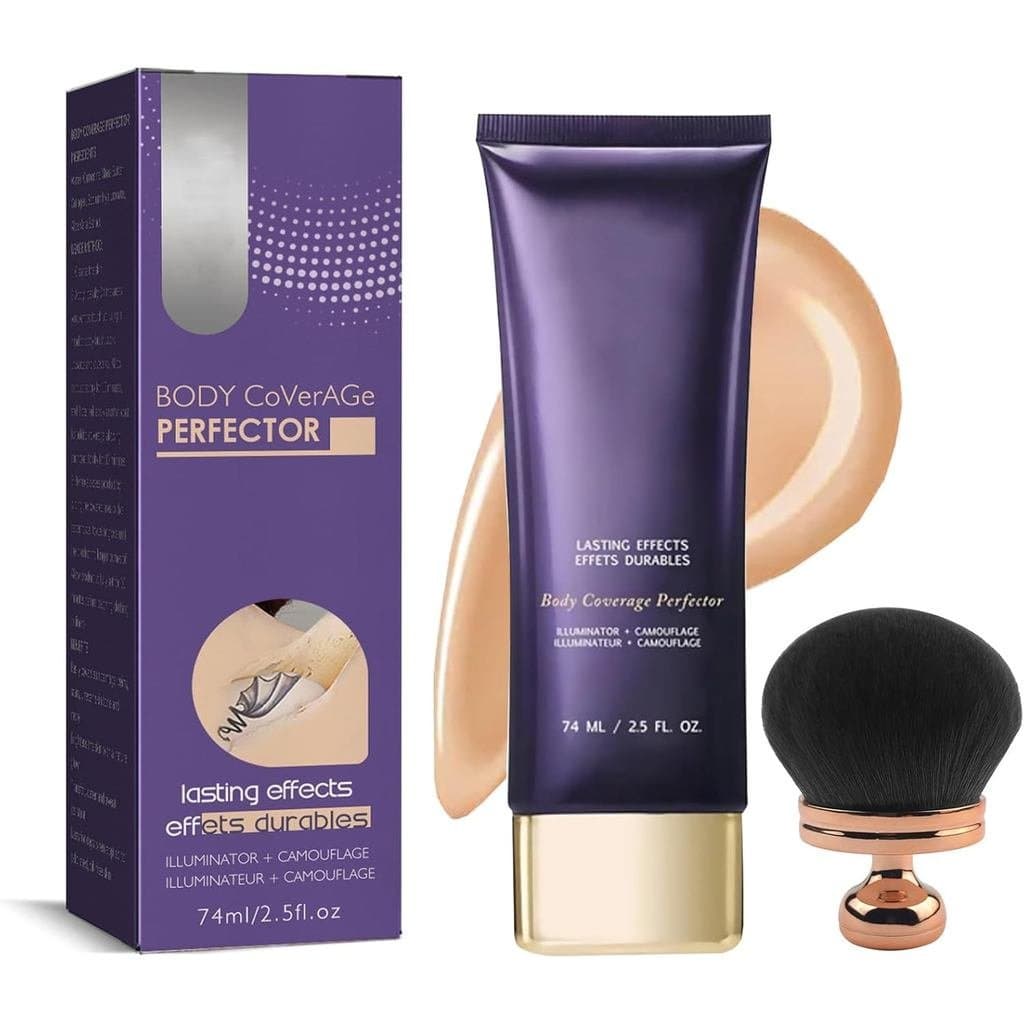 Corretivo Corporal de Cobertura com Pincel, Perfeitor de Tom de Pele, Creme para Cobrir Tatuagens, Camuflagem Corporal e