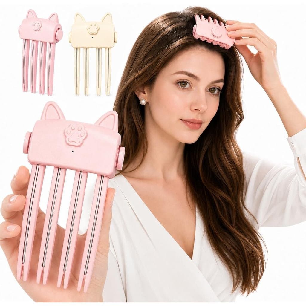 Clipe de Volume Térmico para Cabelo, Clipe Elétrico para Dar Volume à Franja, Pente para Levantar a Raiz com (1pcs)
