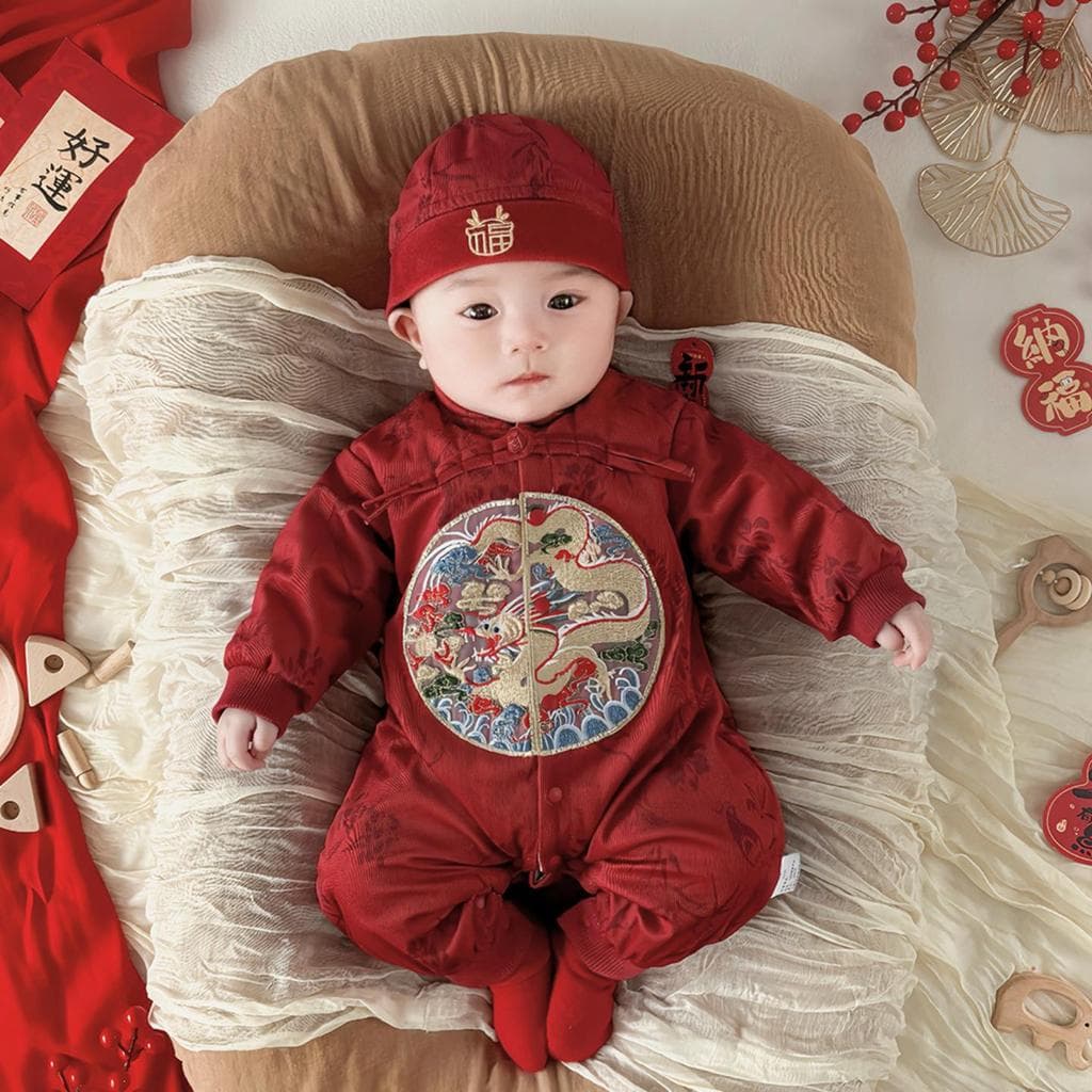 Bebê bebê roupas de ano novo estilo fino primavera outono macacão lua cheia macacão bebê menino macacão 5113 estilo