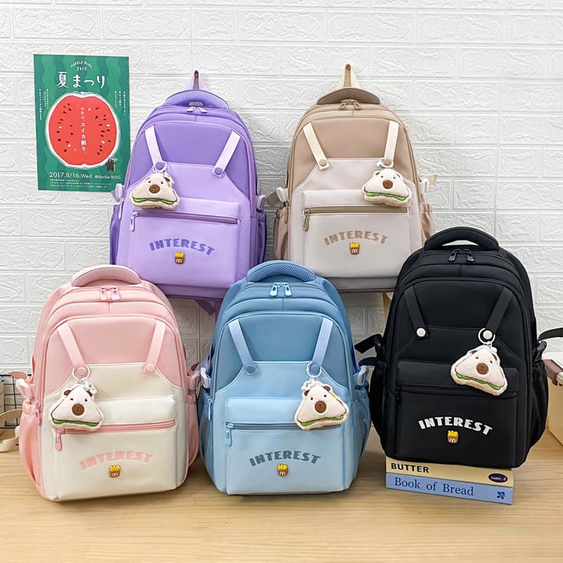 Nova mochila escolar de estilo japonês para meninas do ensino fundamental, estilo universitário, mochila casual estilo i