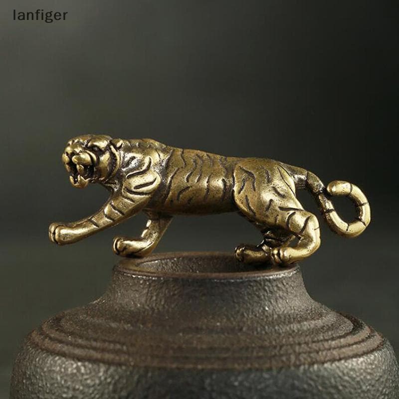 Estatuetas De Tigre Ornamentos Cobre Puro Animal Tigres Modelo Estátua Decorações