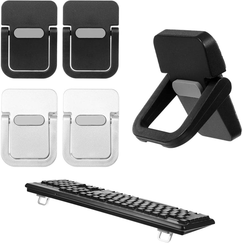 4 Peças de Suportes Portáteis para Teclado, Suportes Autoadesivos para Laptop, Suportes Invisíveis para Teclado, Suporte