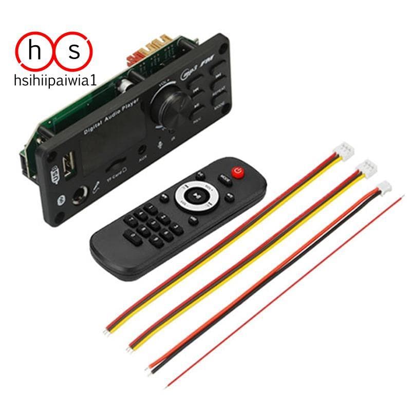 Placa Decodificadora Bluetooth 5.0 MP3 De Áudio Microfone USB TF FM Para Carro Leitor De Música Alto-Falante Sistema De