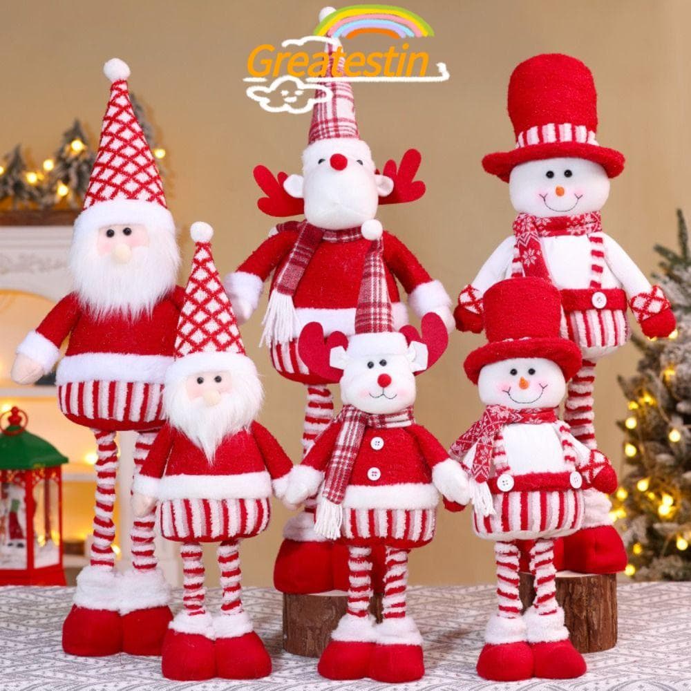 Ornamento De Boneca De Natal GREATESTIN , Telescópica Vermelha De Papai Noel , Postura Em Pé