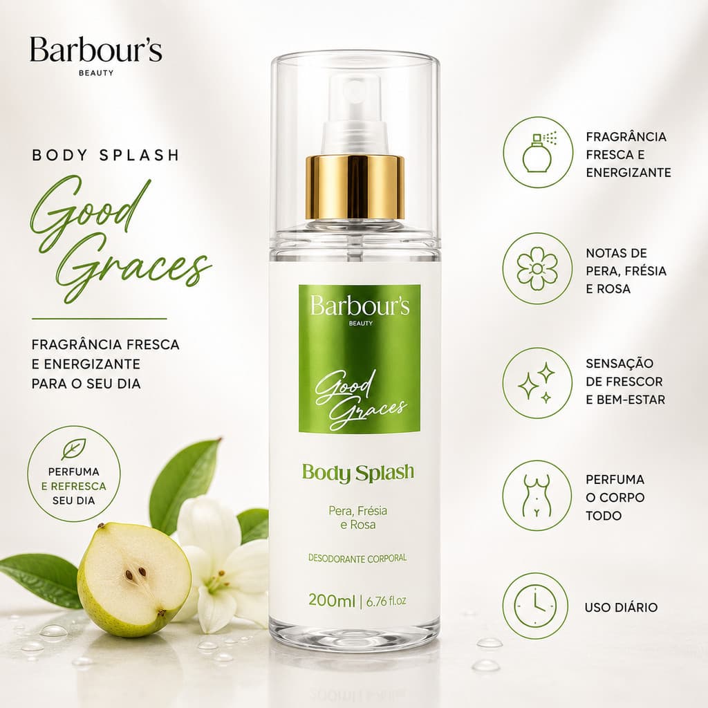 Body Splash Barbour's Beauty Good Graces 200ml Body Splash Feminino Perfume Desodorante Body Splash Barbours Beauty