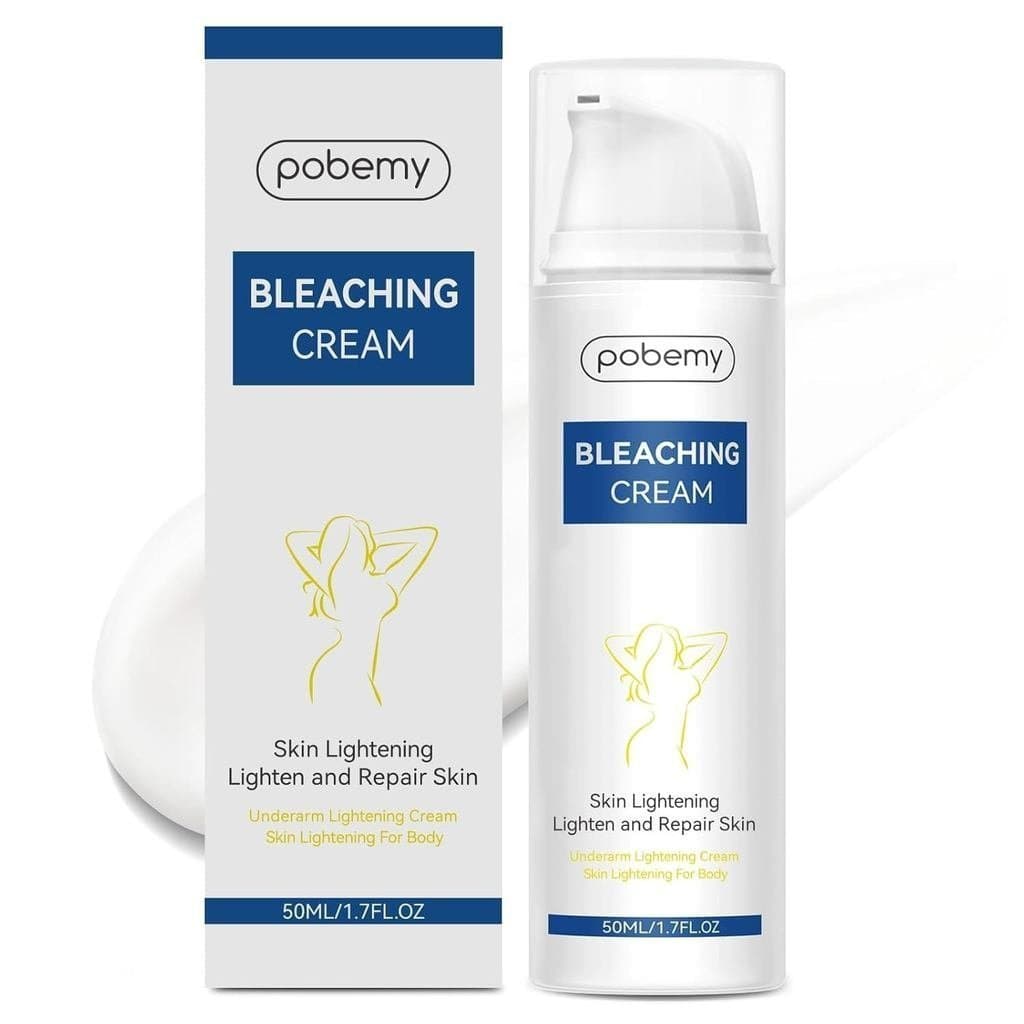 Creme clareador, adequado para uso no corpo e rosto, áreas íntimas e como removedor de manchas escuras no corpo, contém