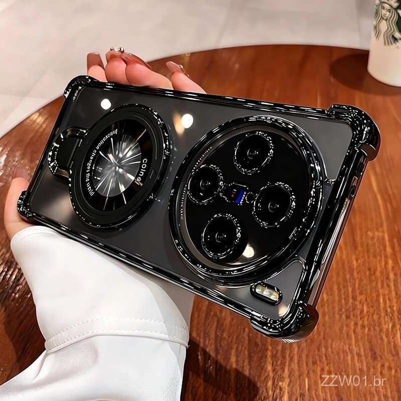 Capa com Suporte Magnético e Revestimento Eletroplástico para vivo X300 Ultra X300 X300S X300 FE X200 Pro Mini X200S X20