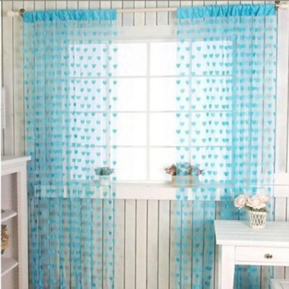 Cortina de Corda em Forma de Coração, Divisória Elegante para Porta, 1*2M com Franjas U5NN
