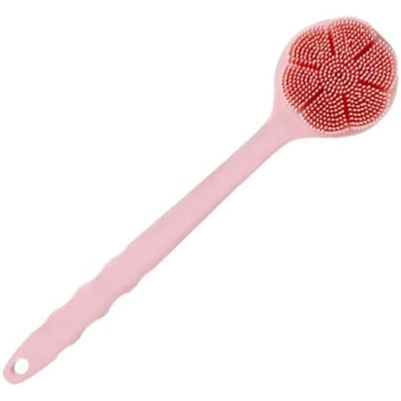 Ipetboom escova de banho com cabo longo, escova de limpeza traseira adequada para o corpo, escova esfoliante de Silicone