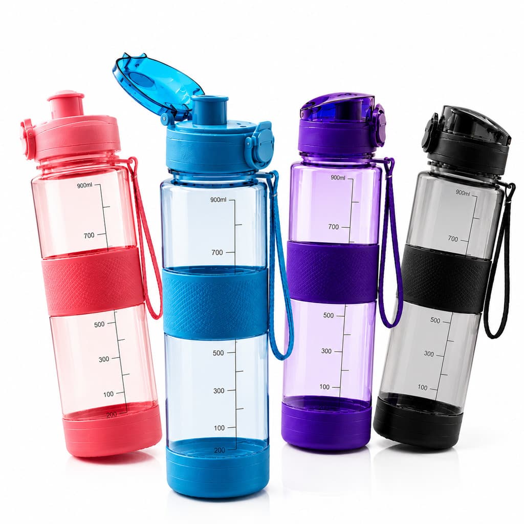 Garrafa Multiuso 600ml Plástica com Marcação de Volume e Alça