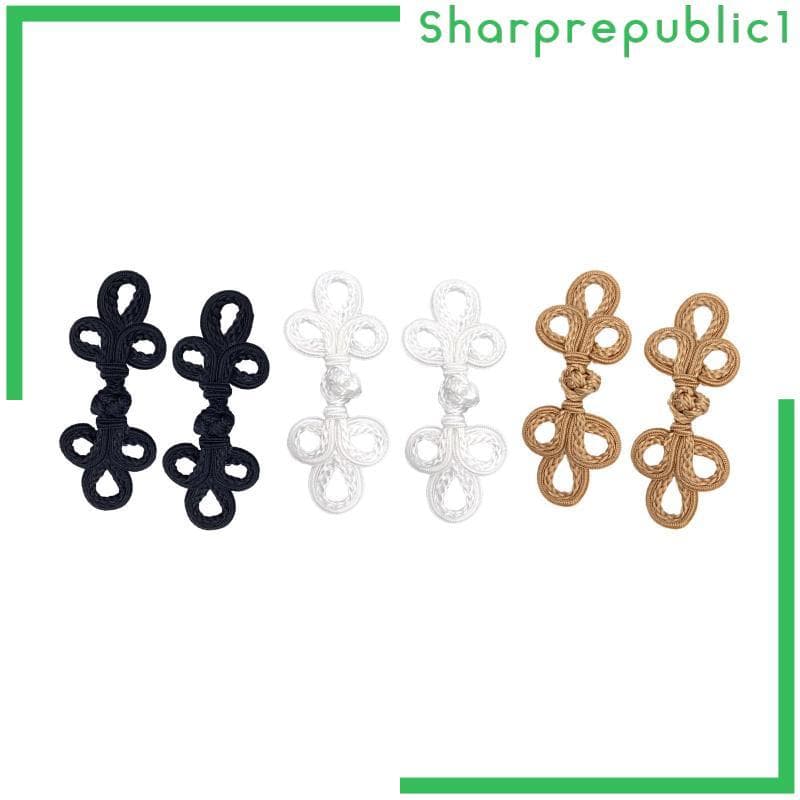 [Sharprepublic1] Botão Sapo Com Nó Chinês De Nylon Feito À Mão Botões De Luxo Fechos Decorativos Para Casaco Cardigã Rou