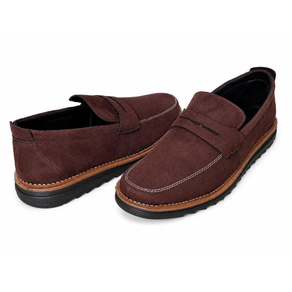 Loafer mocassim Oxford Em Couro Camurça Masculino Sport Fino Brogue Veludo Derby