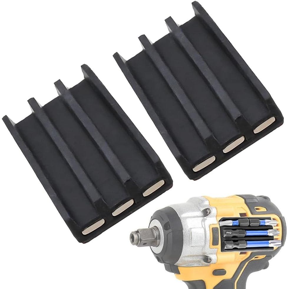 2 peças de suporte magnético para brocas para furadeiras de impacto e furadeiras, fixação adesiva de alta resistência, o