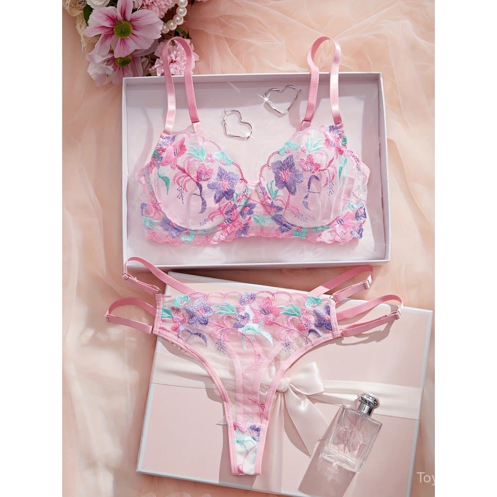 Roupas Femininas de Natal Edição Limitada para o Dia dos Namorados, Bordado Colorido Fluorescente, Renda Floral em Círcu