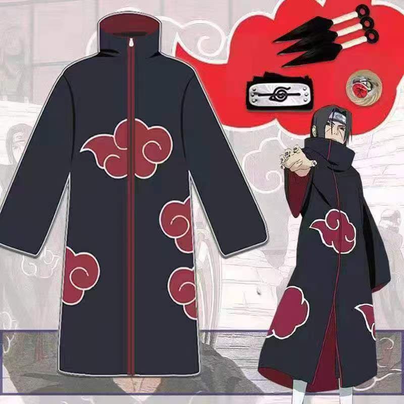 Capa de Cosplay de Naruto, Manto Akatsuki Itachi Uchiha e Quarto Hokage, Capa de Fantasia de Anime para Halloween para C