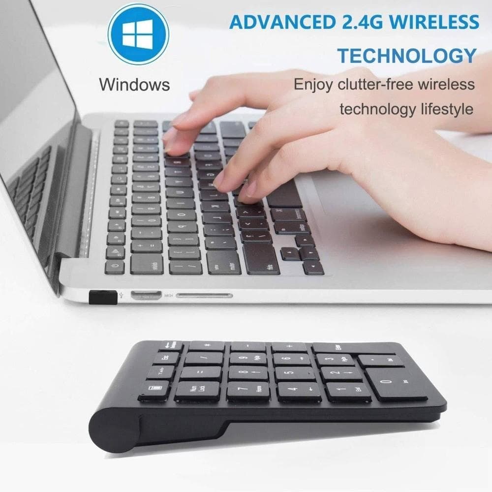 Teclado Numérico FIWICKA 22 Teclas , Mini Digital USB 2.4G Sem Fio , Com Receptor