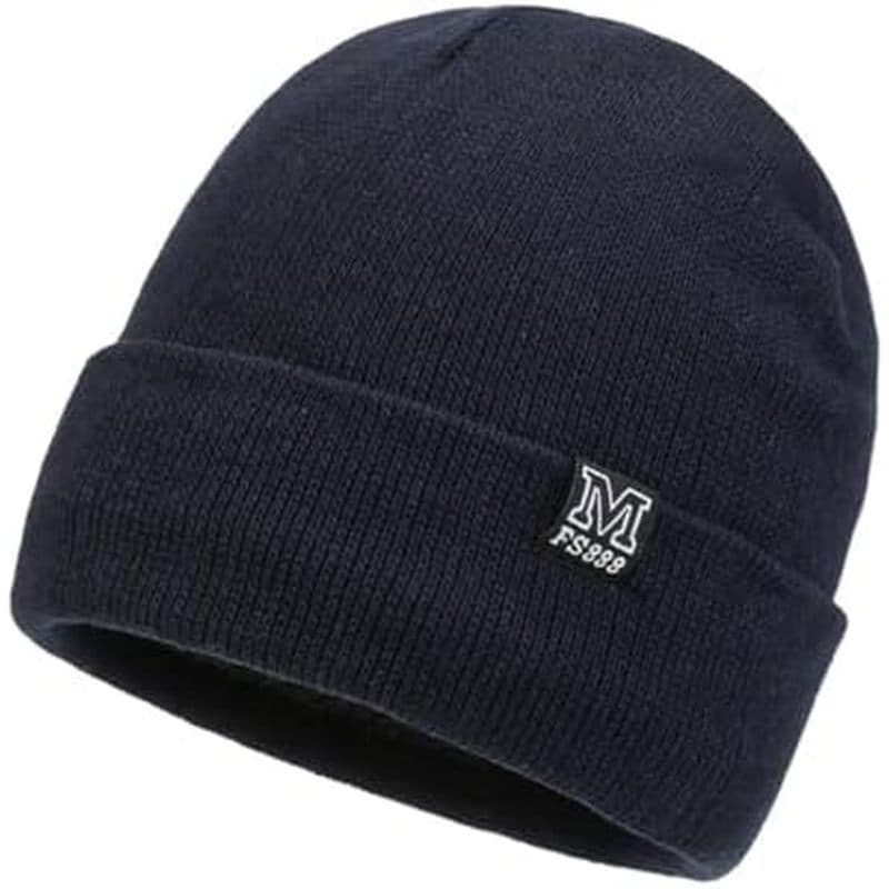 KAYNO 2023 Inverno Novo Chapéu De Malha Elegante Para Homens , Engrossado E Forrado , Lã Quente Preto
