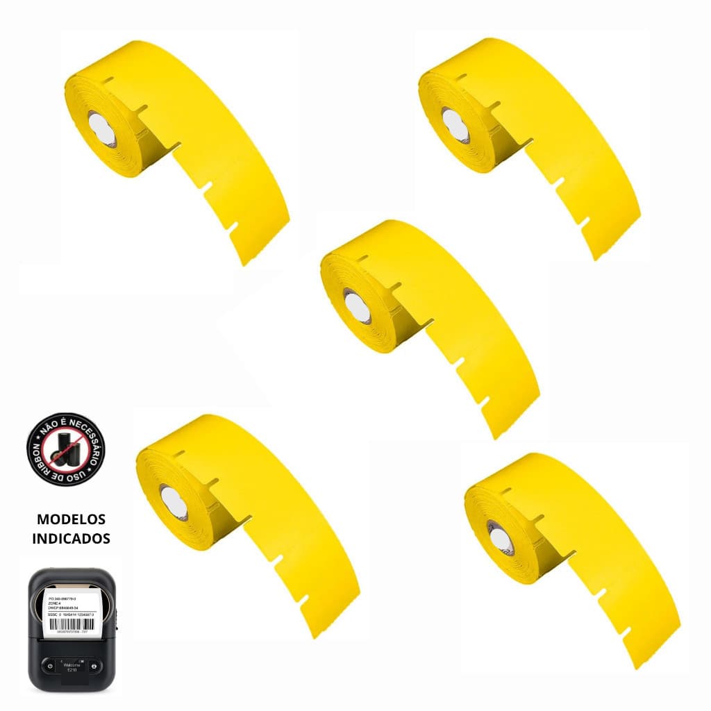 Etiqueta Gôndola 50x30 Para Mini Impressora Pt260 - 5 Rolos
