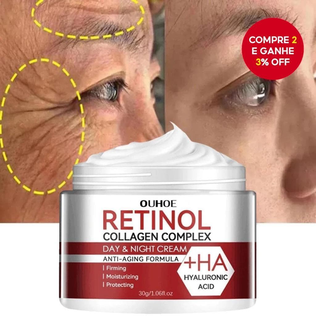 Creme Facial De Retinol Remove Rugas , Lifting , Reafirmante , Antienvelhecimento , Iluminador E Hidratante , Cuidados C