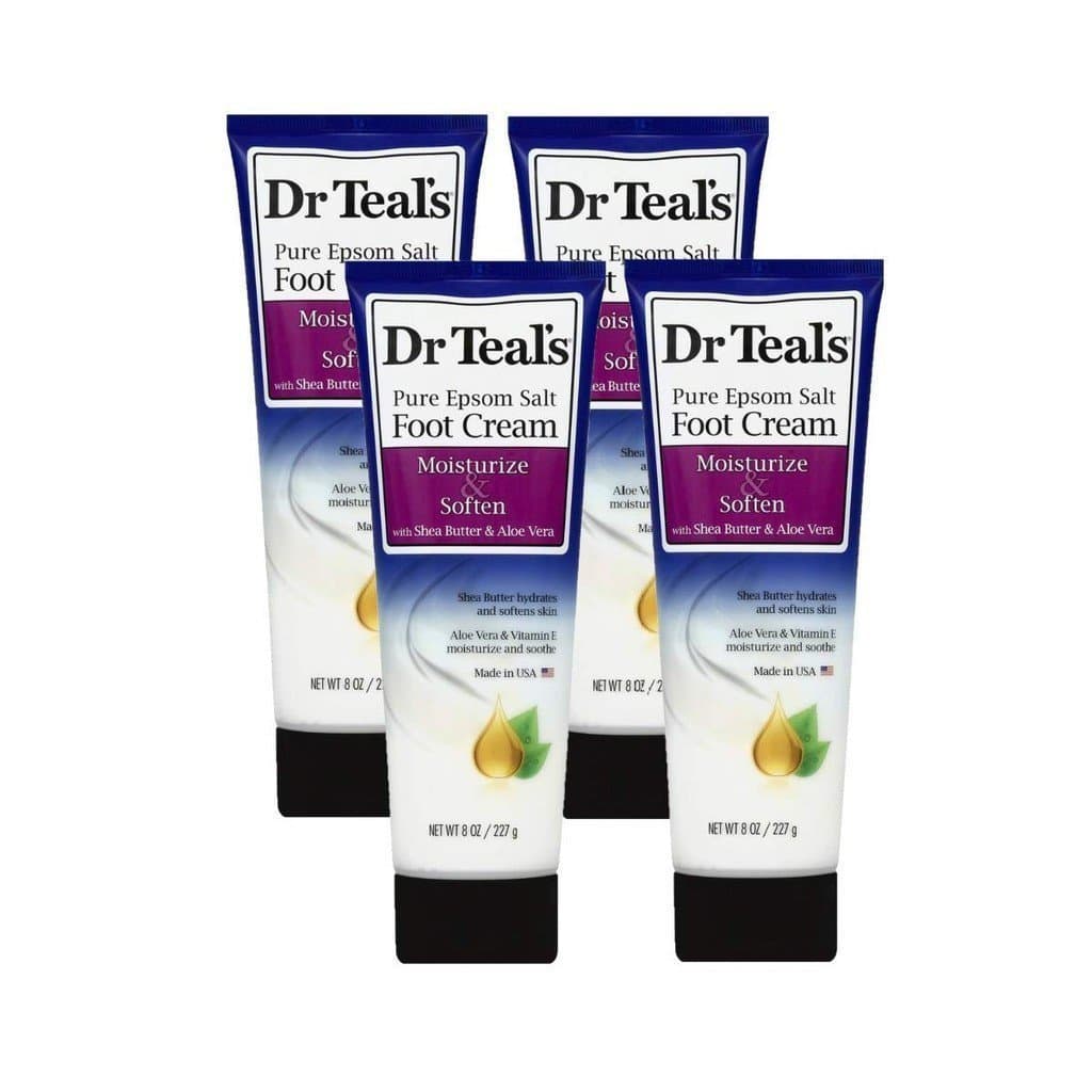Conjunto de Presente Dr. Teals Pure Epson Salt Foot Cream (4 embalagens, 8 onças cada) - Use o código Ma 1Z6F para hidra